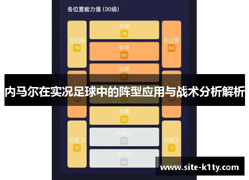 内马尔在实况足球中的阵型应用与战术分析解析