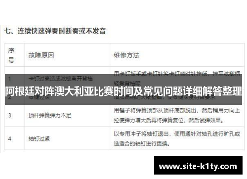 阿根廷对阵澳大利亚比赛时间及常见问题详细解答整理
